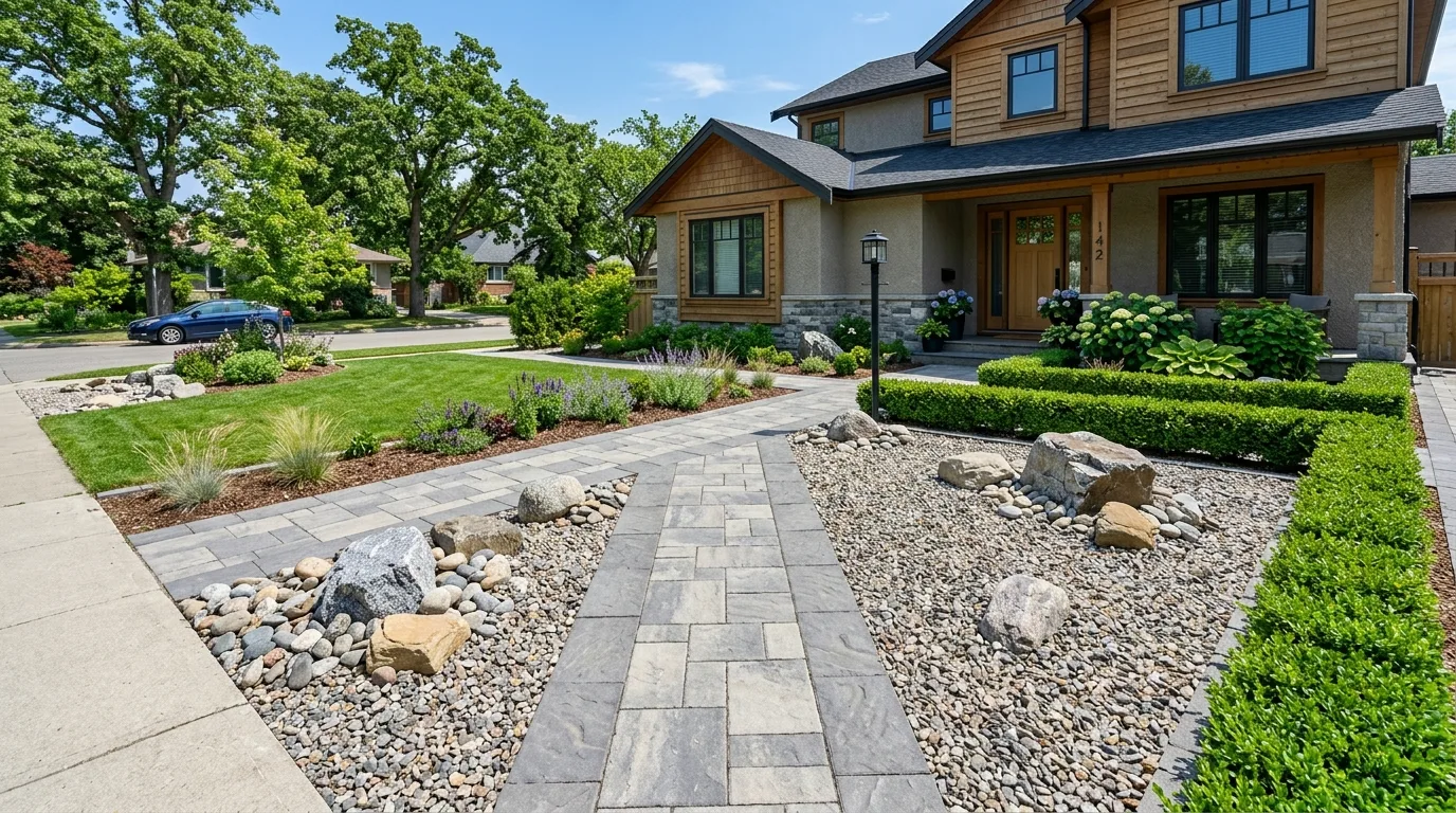 Stone and Paver Combination